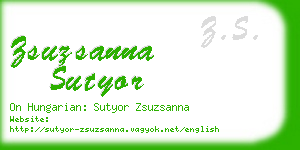 zsuzsanna sutyor business card